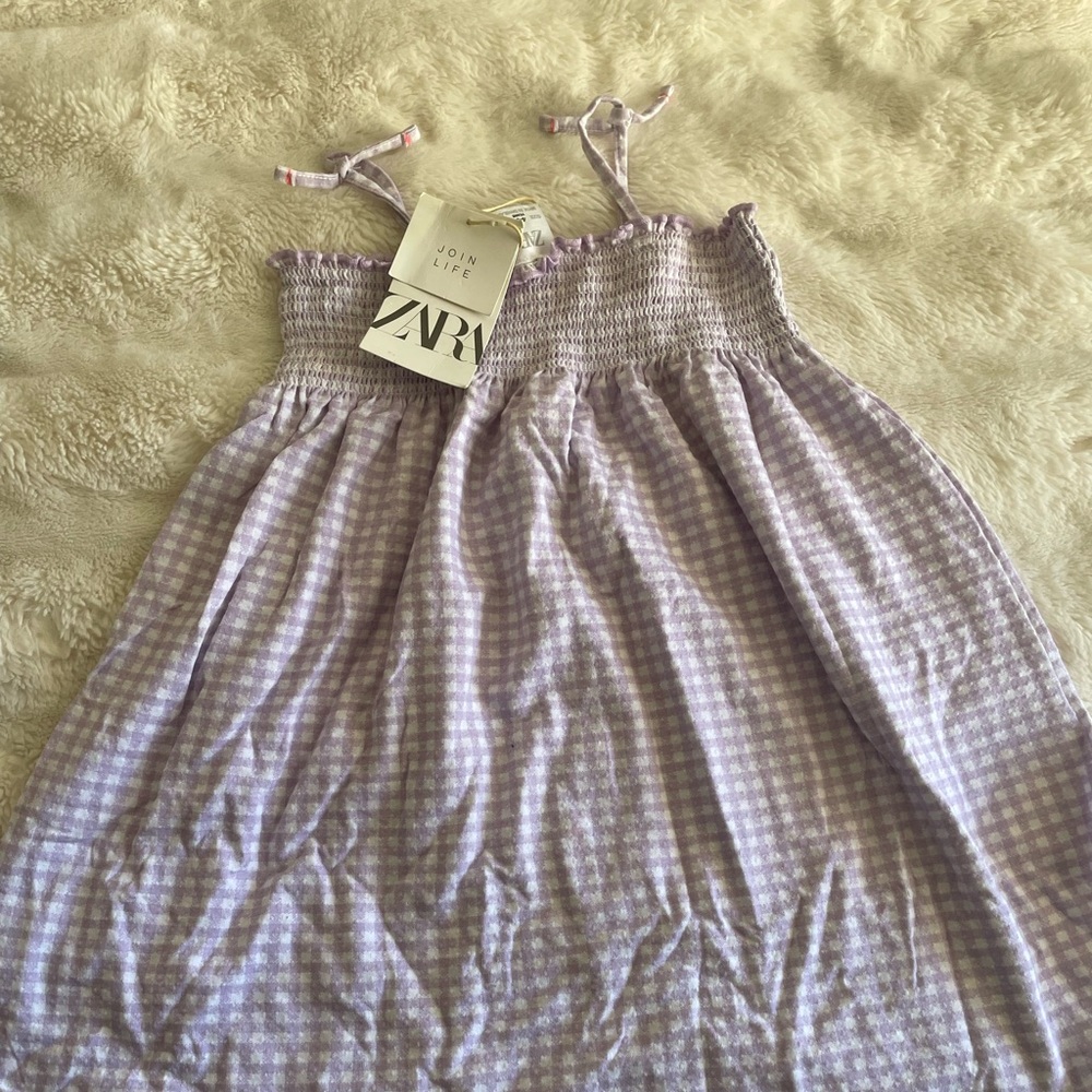 Zara checker plaid dress